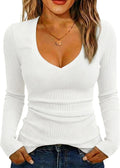 Ribbed Knit V-Neck Top